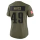 Women's BJ Mayes ＃49 Philadelphia Eagles Olive Limited 2025 Salute to Service Jersey