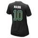 Women's Braden Mann ＃10 Philadelphia Eagles Black/Kelly Game Carbon Green Fashion Jersey