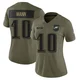 Women's Braden Mann ＃10 Philadelphia Eagles Olive Limited 2025 Salute to Service Jersey