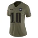Women's Braden Mann ＃10 Philadelphia Eagles Olive Limited 2025 Salute to Service Jersey