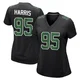 Women's Charles Harris ＃95 Philadelphia Eagles Black/Kelly Game Carbon Green Fashion Jersey