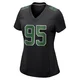 Women's Charles Harris ＃95 Philadelphia Eagles Black/Kelly Game Carbon Green Fashion Jersey