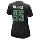 Women's Charles Harris ＃95 Philadelphia Eagles Black/Kelly Game Carbon Green Fashion Jersey