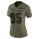 Women's Charles Harris ＃95 Philadelphia Eagles Olive Limited 2025 Salute to Service Jersey