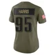 Women's Charles Harris ＃95 Philadelphia Eagles Olive Limited 2025 Salute to Service Jersey