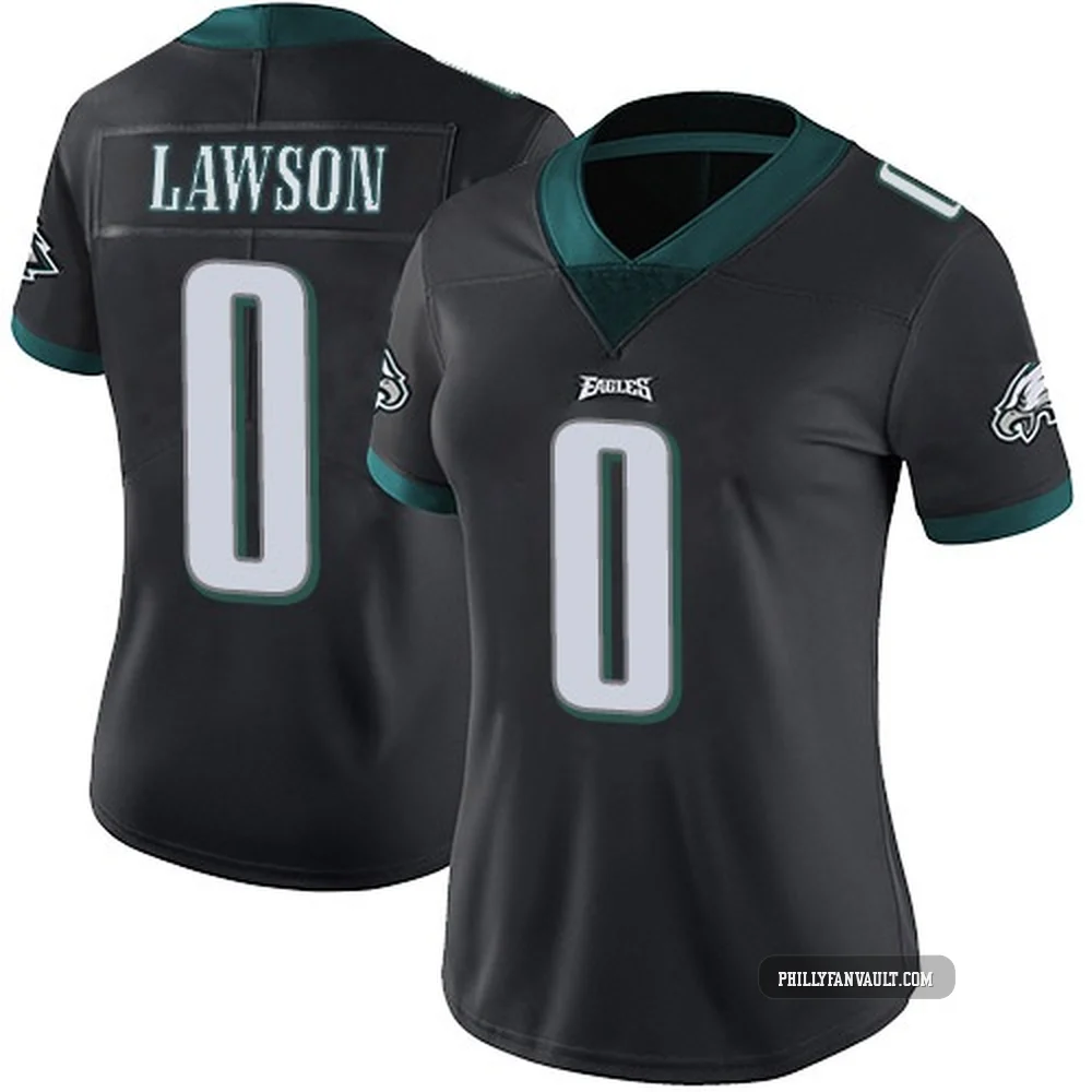 Women's Deontae Lawson ＃0 Philadelphia Eagles Black Limited Alternate Vapor Untouchable Jersey