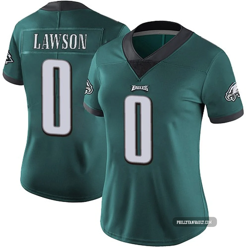 Women's Deontae Lawson ＃0 Philadelphia Eagles Green Limited Midnight Team Color Vapor Untouchable Jersey