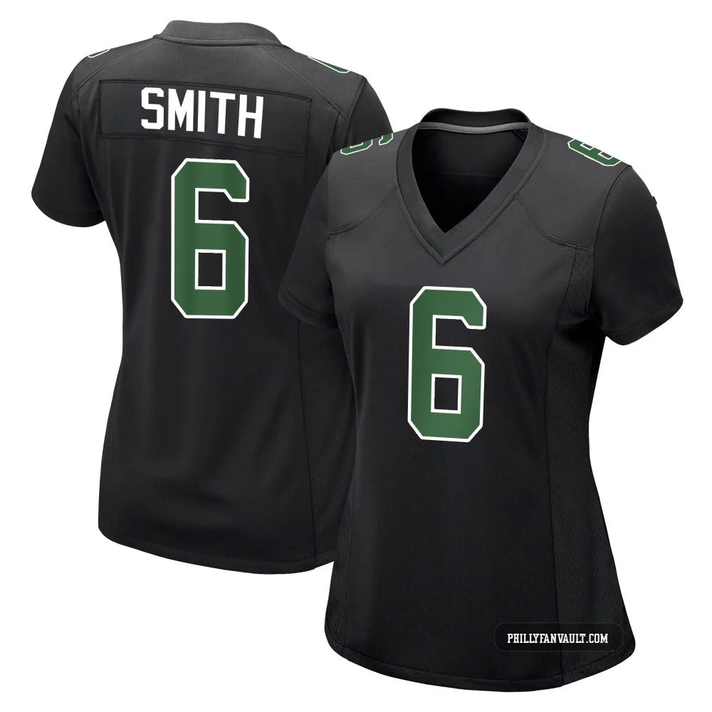 Women's DeVonta Smith ＃6 Philadelphia Eagles Black/Kelly Game Carbon Green Fashion Jersey