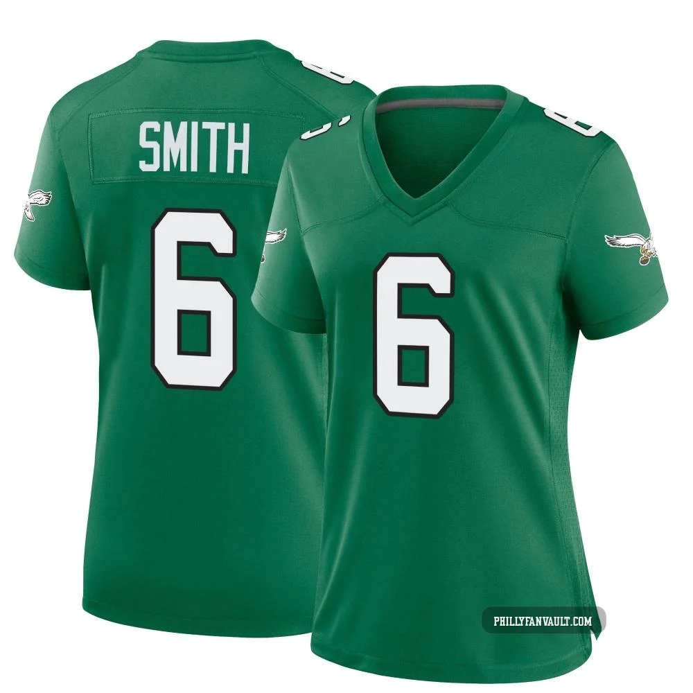 Women's DeVonta Smith ＃6 Philadelphia Eagles Green Game Kelly Alternate Jersey