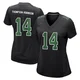 Women's Dorian Thompson-Robinson ＃14 Philadelphia Eagles Black/Kelly Game Carbon Green Fashion Jersey