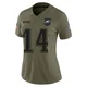 Women's Dorian Thompson-Robinson ＃14 Philadelphia Eagles Olive Limited 2025 Salute to Service Jersey