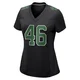 Women's Griffin Hebert ＃46 Philadelphia Eagles Black/Kelly Game Carbon Green Fashion Jersey