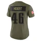 Women's Griffin Hebert ＃46 Philadelphia Eagles Olive Limited 2025 Salute to Service Jersey