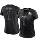 Women's Jalen Hurts ＃1 Philadelphia Eagles Black Limited Reflective Super Bowl LIX Jersey