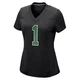 Women's Jalen Hurts ＃1 Philadelphia Eagles Black/Kelly Game Carbon Green Fashion Jersey