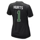 Women's Jalen Hurts ＃1 Philadelphia Eagles Black/Kelly Game Carbon Green Fashion Jersey
