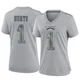 Women's Jalen Hurts ＃1 Philadelphia Eagles Gray Game Atmosphere Fashion Jersey