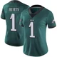 Women's Jalen Hurts ＃1 Philadelphia Eagles Green Limited Midnight Team Color Vapor Untouchable Jersey
