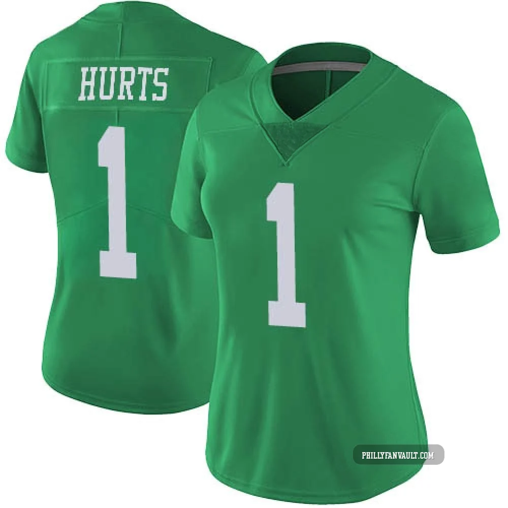 Women's Jalen Hurts ＃1 Philadelphia Eagles Green Limited Vapor Untouchable Jersey