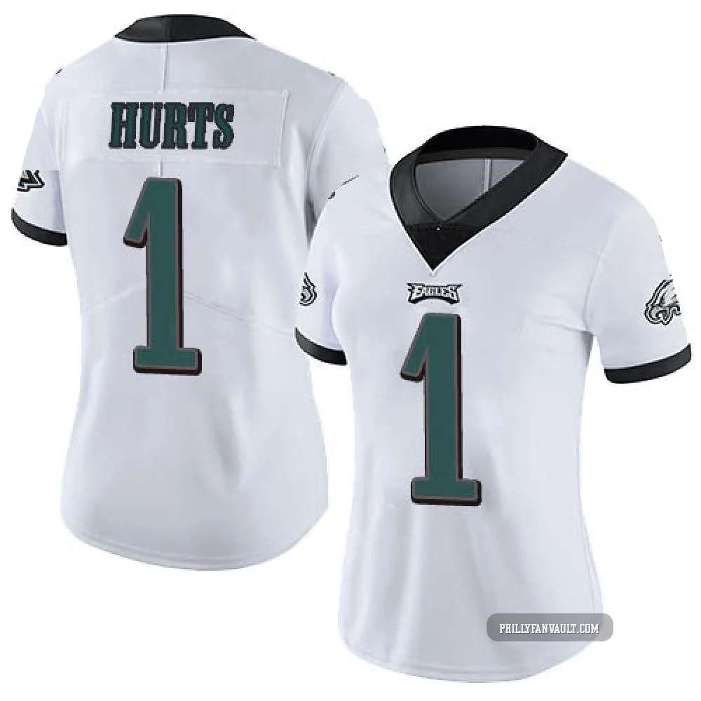 Women's Jalen Hurts ＃1 Philadelphia Eagles White Limited Vapor Untouchable Jersey
