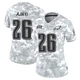 Women's Jay Ajayi ＃26 Philadelphia Eagles Arctic Camo Limited 2024 Salute to Service Jersey