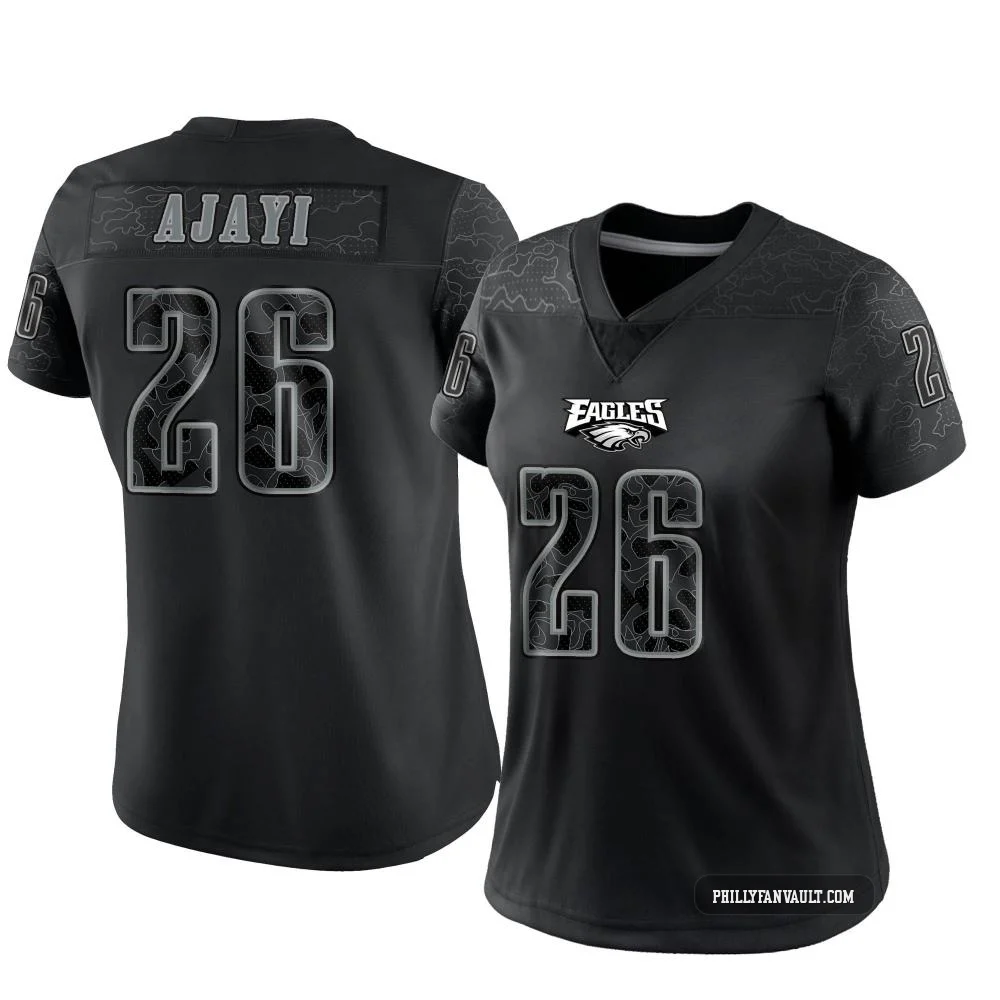 Women's Jay Ajayi ＃26 Philadelphia Eagles Black Limited Reflective Jersey