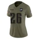 Women's Jay Ajayi ＃26 Philadelphia Eagles Olive Limited 2025 Salute to Service Jersey