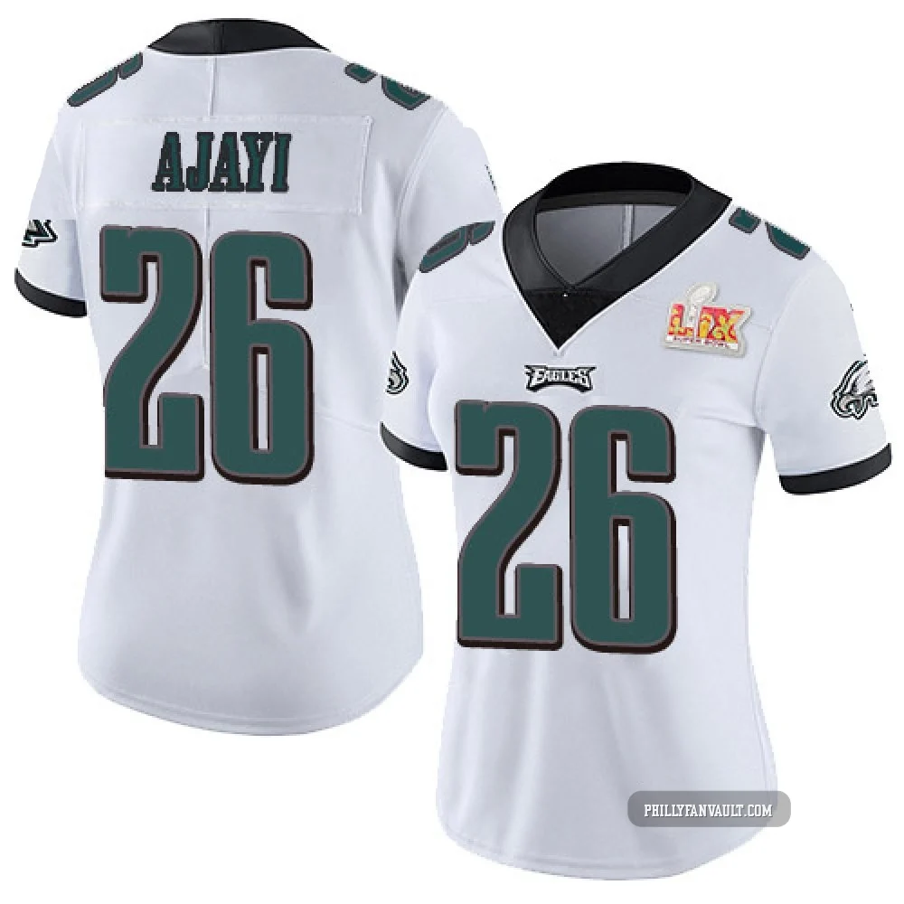 Women's Jay Ajayi ＃26 Philadelphia Eagles White Limited Vapor Untouchable Super Bowl LIX Jersey