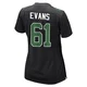 Women's Joe Evans ＃61 Philadelphia Eagles Black/Kelly Game Carbon Green Fashion Jersey