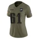 Women's Joe Evans ＃61 Philadelphia Eagles Olive Limited 2025 Salute to Service Jersey