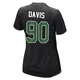 Women's Jordan Davis ＃90 Philadelphia Eagles Black/Kelly Game Carbon Green Fashion Jersey