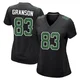 Women's Kylen Granson ＃83 Philadelphia Eagles Black/Kelly Game Carbon Green Fashion Jersey