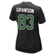 Women's Kylen Granson ＃83 Philadelphia Eagles Black/Kelly Game Carbon Green Fashion Jersey