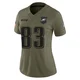 Women's Kylen Granson ＃83 Philadelphia Eagles Olive Limited 2025 Salute to Service Jersey