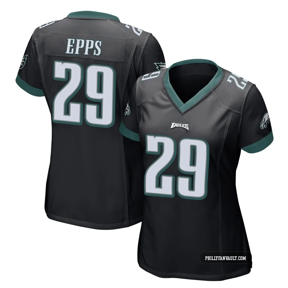 Women's Marcus Epps ＃29 Philadelphia Eagles Black Game Alternate Jersey