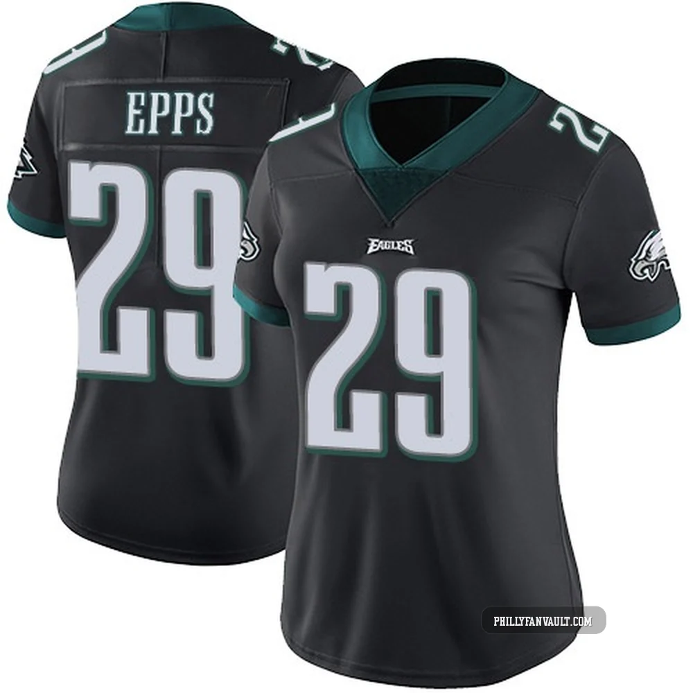 Women's Marcus Epps ＃29 Philadelphia Eagles Black Limited Alternate Vapor Untouchable Jersey