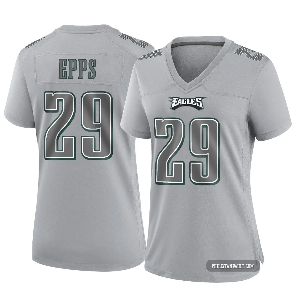 Women's Marcus Epps ＃29 Philadelphia Eagles Gray Game Atmosphere Fashion Jersey
