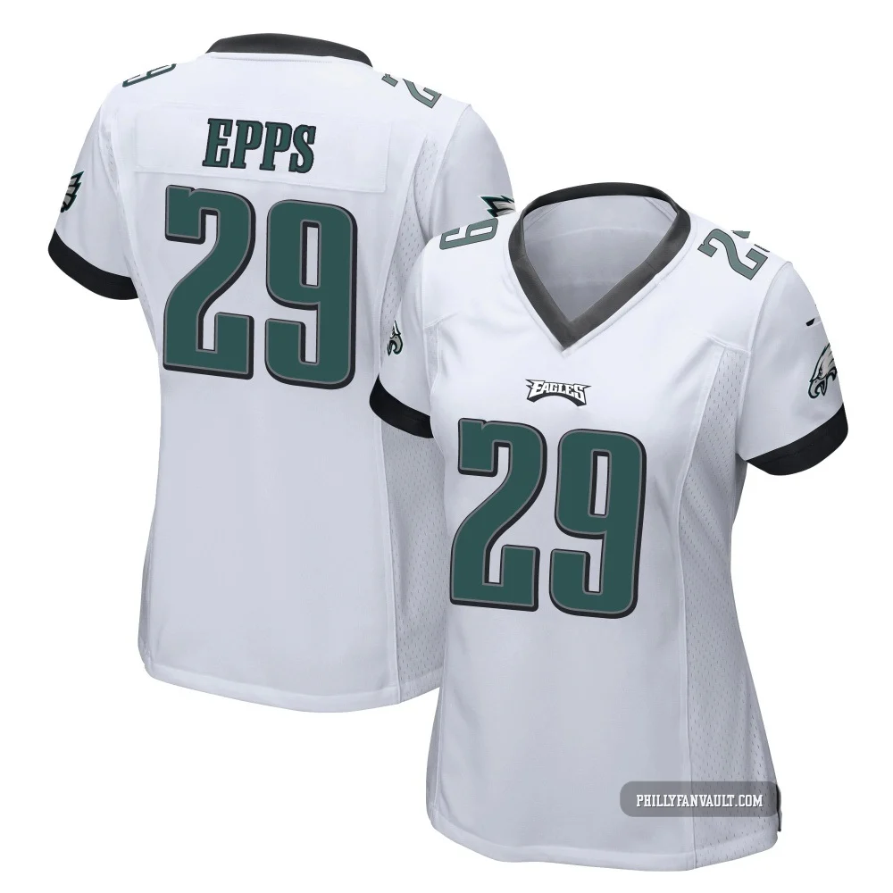 Women's Marcus Epps ＃29 Philadelphia Eagles White Game Jersey