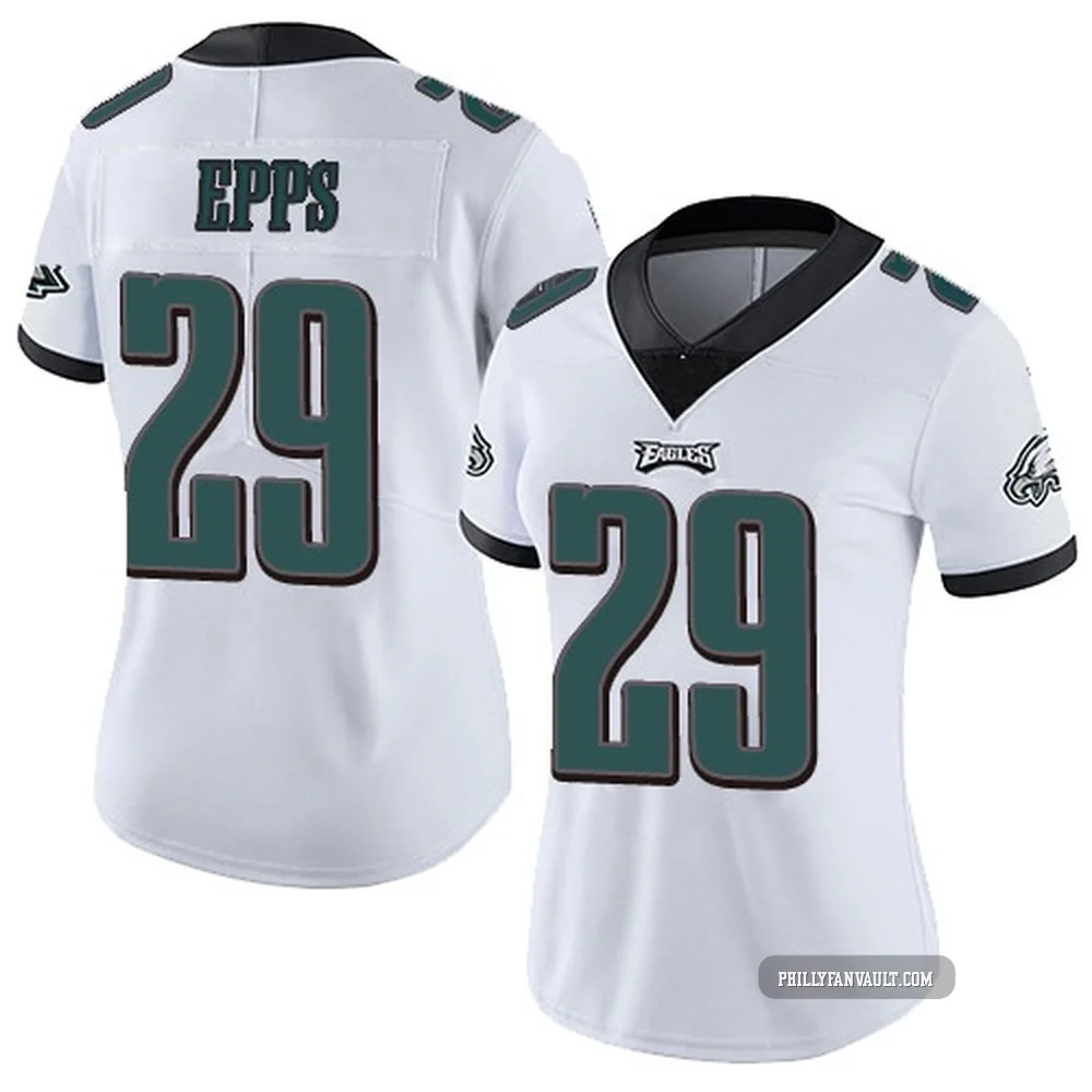 Women's Marcus Epps ＃29 Philadelphia Eagles White Limited Vapor Untouchable Jersey