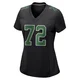 Women's Markel Bell ＃72 Philadelphia Eagles Black/Kelly Game Carbon Green Fashion Jersey