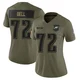 Women's Markel Bell ＃72 Philadelphia Eagles Olive Limited 2025 Salute to Service Jersey