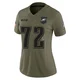 Women's Markel Bell ＃72 Philadelphia Eagles Olive Limited 2025 Salute to Service Jersey