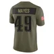 Youth BJ Mayes ＃49 Philadelphia Eagles Olive Limited 2025 Salute to Service Jersey