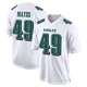 Youth BJ Mayes ＃49 Philadelphia Eagles White Game Tundra Fashion Jersey