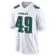 Youth BJ Mayes ＃49 Philadelphia Eagles White Game Tundra Fashion Jersey