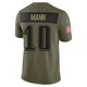 Youth Braden Mann ＃10 Philadelphia Eagles Olive Limited 2025 Salute to Service Jersey