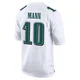 Youth Braden Mann ＃10 Philadelphia Eagles White Game Tundra Fashion Jersey