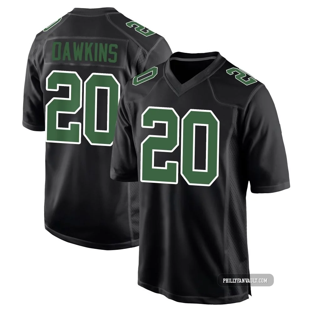 Youth Brian Dawkins ＃20 Philadelphia Eagles Black/Kelly Game Carbon Green Fashion Jersey