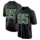 Youth Charles Harris ＃95 Philadelphia Eagles Black/Kelly Game Carbon Green Fashion Jersey