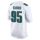 Youth Charles Harris ＃95 Philadelphia Eagles White Game Tundra Fashion Jersey